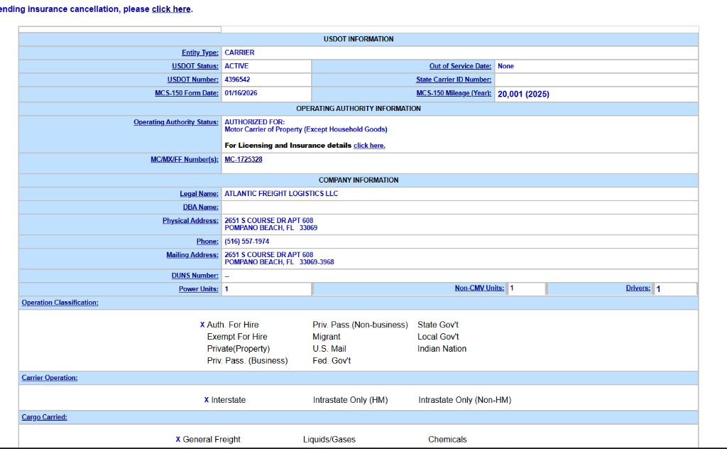 FMCSA SAFER Scraper screenshot 1